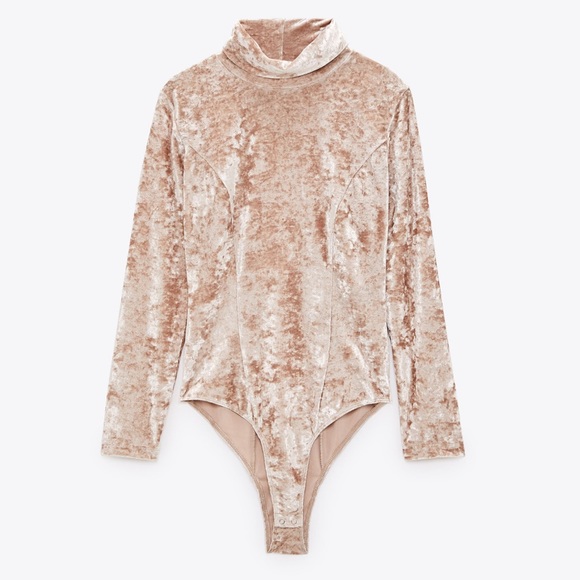 Zara nwt velvet bodysuit - Picture 1 of 5